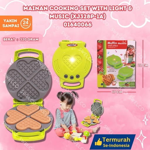 [01640066] (XJ328P-1A) MAINAN COOKING SET WITH LIGHT n MUSIC ISI 72PCS BX72