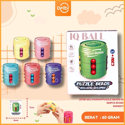 [01640071] (2728-651) MAINAN PUZZLE BEADS ISI 360PCS BX360