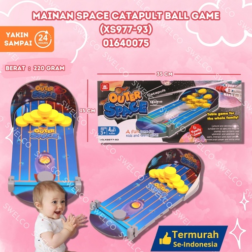 [01640075] (XS977-93) MAINAN SPACE CATAPULT BALL GAME ISI 48/PCS BX48