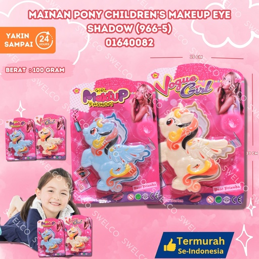 [01640082] (966-5) MAINAN PONY CHILDREN'S MAKEUP EYE SHADOW ISI 504PCS BX504