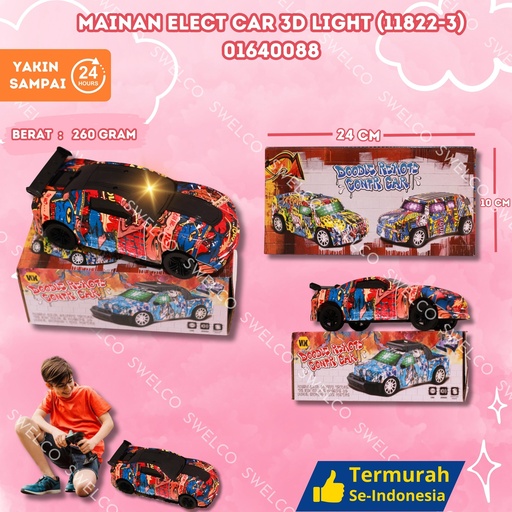 [01640088] (11822-3) MAINAN ELECT CAR 3D LIGHT (11822-3)ISI 120PCS BX120