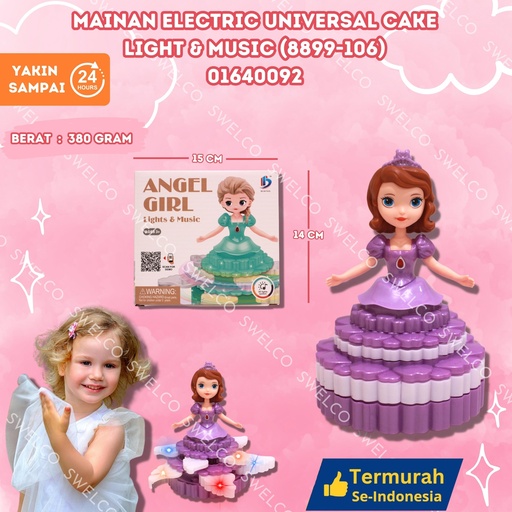 [slm6410943] (8899-106) MAINAN ELECTRIC UNIVERSAL CAKE LIGHT n MUSIC ISI 72PCS BATERAI LAMPU PRINCESS PUTRI DANCING NARI BX72