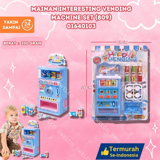 [01640103] (809) MAINAN INTERESTING VENDING MACHINE SET ISI 96PCS BX96