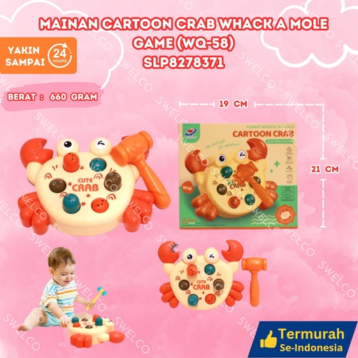 [SLP8278371] (WQ-58) MAINAN CARTOON CRAB WHACK A MOLE GAME ISI 96PCS BX96