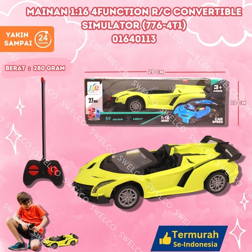 [01640113] (776-4T1) MAINAN 116 4FUNCTION R/C CONVERTIBLE SIMULATOR ISI 72PCS BX72