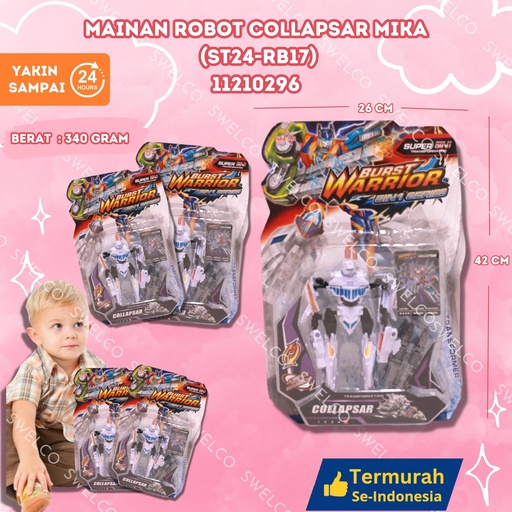 [11210296] (ST24-RB17) MAINAN ROBOT COLLAPSAR MIKA ISI 40PCS BX40