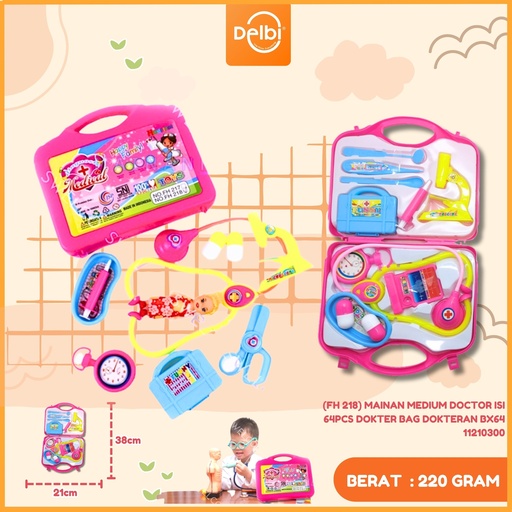 [11210300] (FH 218) MAINAN MEDIUM DOCTOR ISI 64PCS DOKTER BAG DOKTERAN BX64