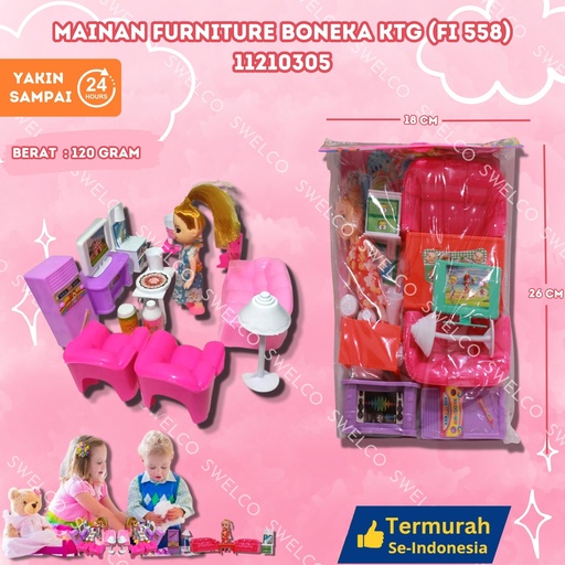 [11210305] (FI 558) MAINAN FURNITURE BONEKA KTG ISI 105PCS BX105