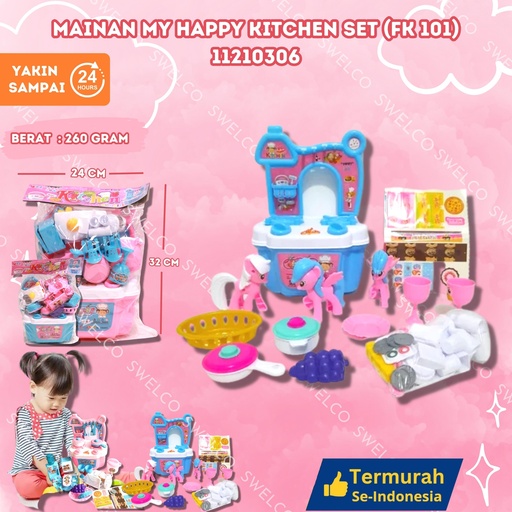 [11210306] (FK 101) MAINAN MY HAPPY KITCHEN SET ISI 42PCS BX42