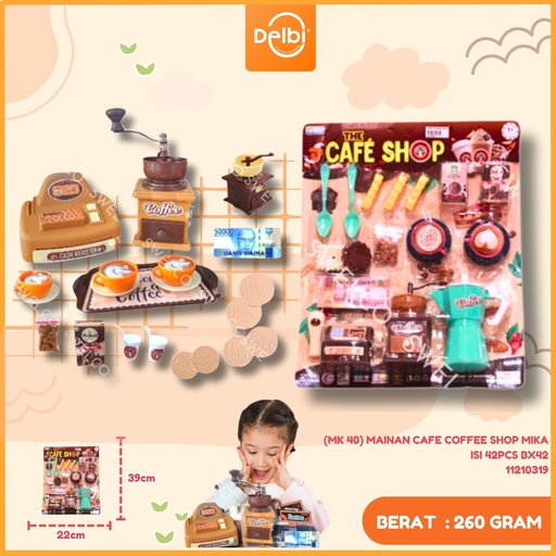 [11210319] (MK 40) MAINAN CAFE COFFEE SHOP MIKA ISI 42PCS BX42