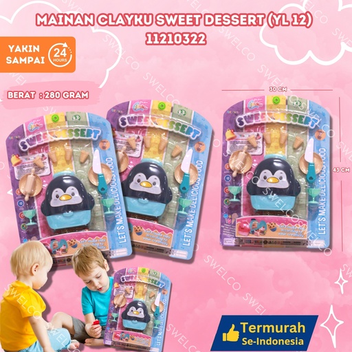 [11210322] (YL 12) MAINAN CLAYKU SWEET DESSERT ISI 28PCS BX28