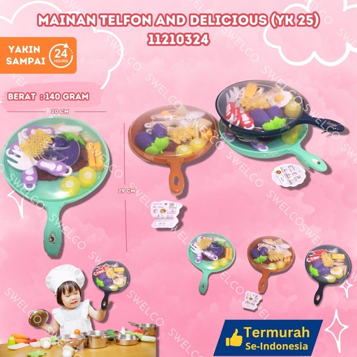 [11210324] (YK 25) MAINAN TEFLON AND DELICIOUS ISI 84PCS BX84