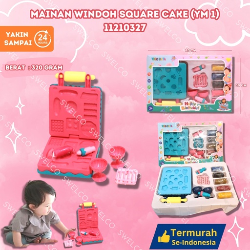 [11210327] (YM 1) MAINAN WINDOH SQUARE CAKE ISI 56PCS BX56
