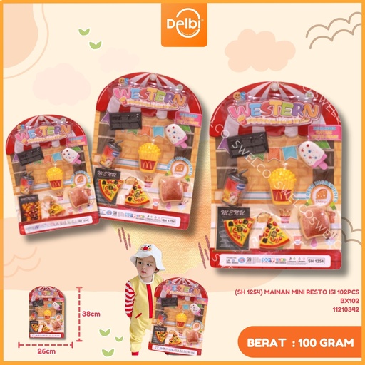 [11210342] (SH 1254) MAINAN MINI RESTO ISI 102PCS BX102