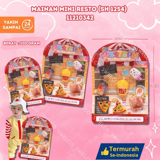 [11210342] (SH 1254) MAINAN MINI RESTO ISI 102PCS BX102