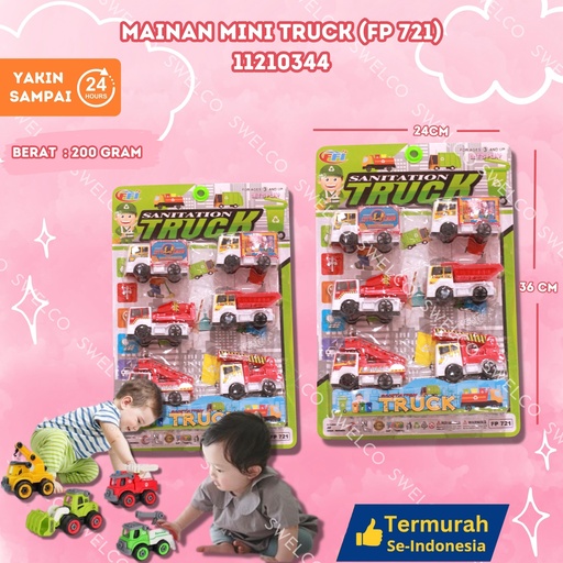 [11210344] (FP 721) MAINAN MINI TRUCK ISI 54PCS BX54