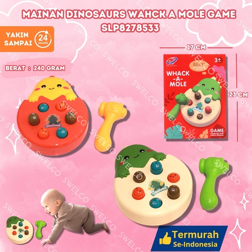 [SLP8278533] (96PCS) MAINAN DINOSAURS WAHCK A MOLE GAME WQ-60 BX96