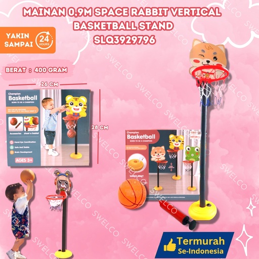 [SLQ3929796] (699-1) MAINAN 0,9M SPACE RABBIT VERTICAL BASKETBALL STAND 48PCS BX48