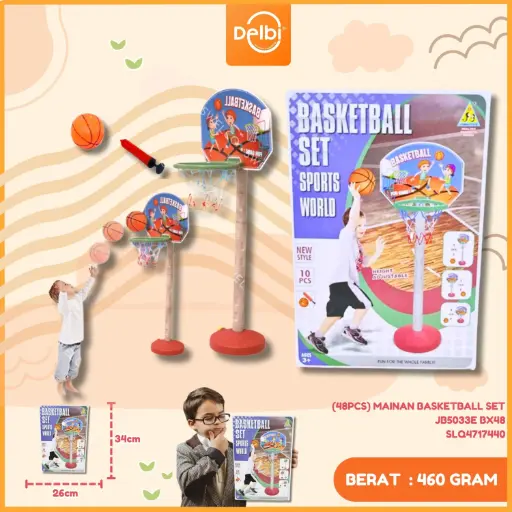 [SLQ4717440] (48PCS) MAINAN BASKETBALL SET JB5033E BX48