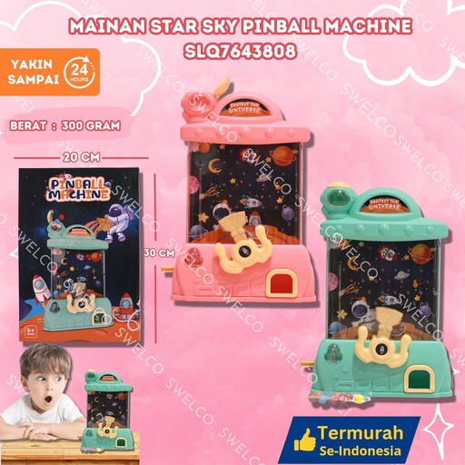 [SLQ7643808] (48PCS) MAINAN STAR SKY PINBALL MACHINE ME-086 BX48