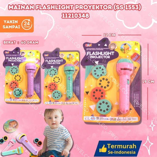 [11210348] (SS 1553) MAINAN FLASHLIGHT PROYEKTOR ISI 180PCS LAMPU SENTER MIKA BX180
