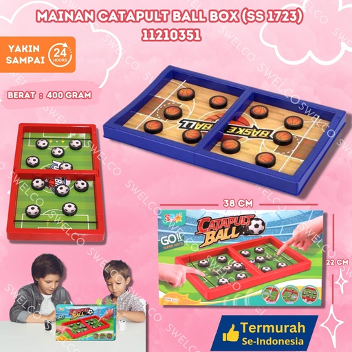 [11210351] (SS 1723) MAINAN CATAPULT BALL BOX ISI 38PCS BX38