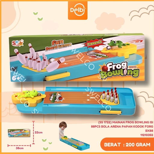 [11210352] (SS 1722) MAINAN FROG BOWLING ISI 88PCS BOLA ARENA PAPAN KODOK FORG BX88