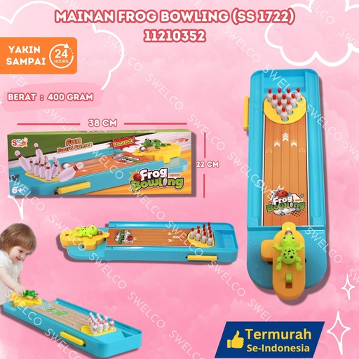 [11210352] (SS 1722) MAINAN FROG BOWLING ISI 88PCS BOLA ARENA PAPAN KODOK FORG BX88