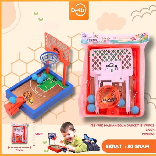[11210353] (SS 1751) MAINAN BOLA BASKET ISI 174PCS BX174