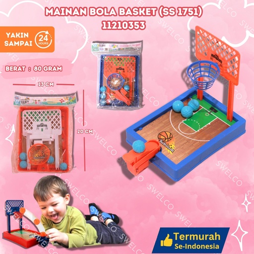 [11210353] (SS 1751) MAINAN BOLA BASKET ISI 174PCS BX174