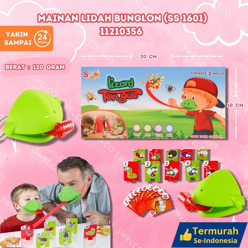 [11210356] (SS 1601) MAINAN LIDAH BUNGLON ISI 120PCS BX120