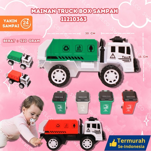 [11210363] (AK 14) MAINAN TRUK BOX SAMPAH ISI 20PCS KECIL MOBIL BX20