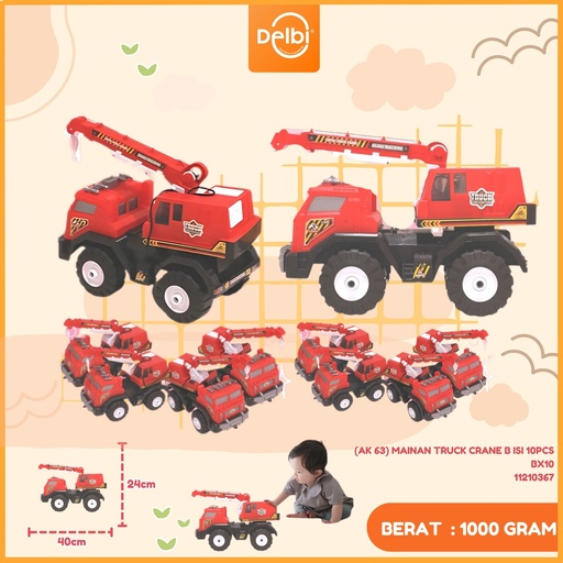 [11210367] (AK 63) MAINAN TRUCK CRANE B ISI 10PCS BX10