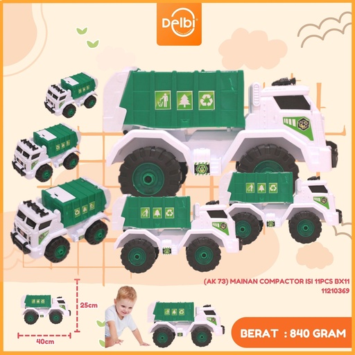 [11210369] (AK 73) MAINAN COMPACTOR ISI 11PCS BX11