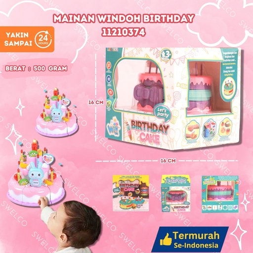 [11210374] (YM 43) MAINAN WINDOH BIRTHDAY ISI 24PCS BX24