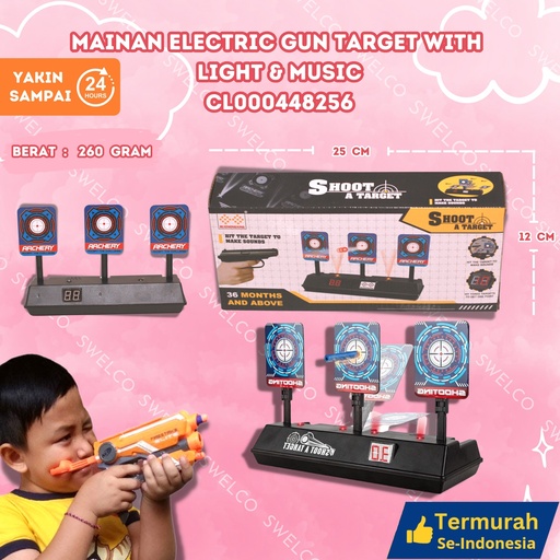 [CL000448256] (89-301B) MAINAN ELECTRIC GUN TARGET WITH LIGHT n MUSIC (89-301B)60PCS BX120