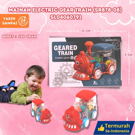 [SLO4060791] (SR878-08) MAINAN ELECTRIC GEAR TRAIN (SR878-08)168PCS KERETA API TRANSPORTASI LAMPU DUS BX168