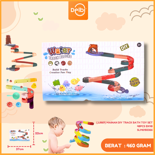 [SLM6150366] (JJ869) MAINAN DIY TRACK BATH TOY SET 48PCS BX48