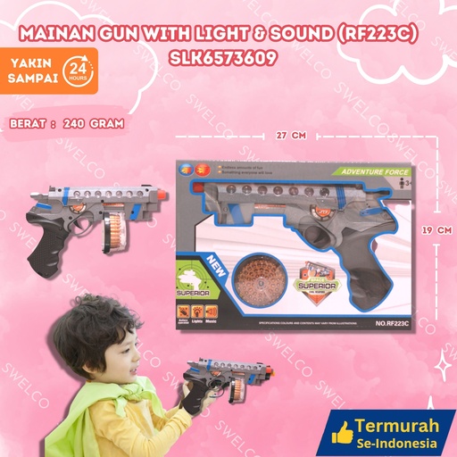 [SLK6573609] (RF223C) MAINAN GUN WITH LIGHT n SOUND 108PCS BX108