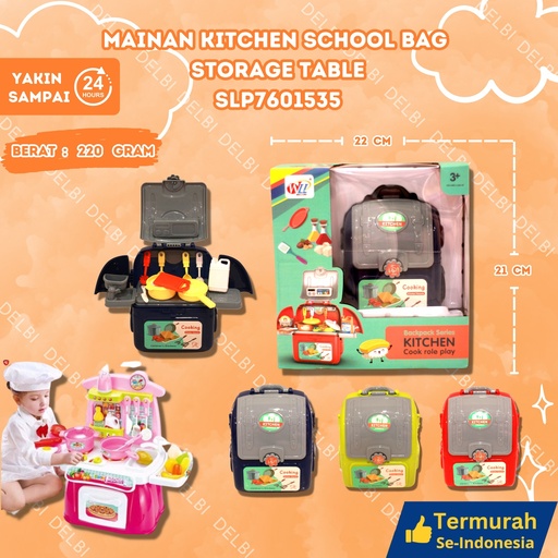 [SLP7601535] (9988-31) MAINAN KITCHEN SCHOOL BAG STORAGE TABLE ISI 72PCS BX72