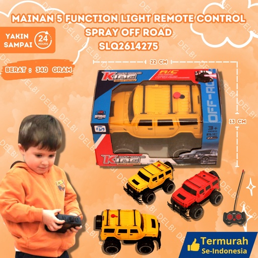 [SLQ2614275] (666-10) MAINAN 5 FUNCTION LIGHT REMOTE CONTROL SPRAY OFF ROAD ISI 96PCS MOBIL LAMPU OFFROAD BX96 BX1