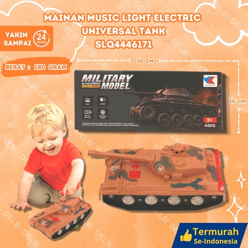 [SLQ4446171] (9904-1) MAINAN MUSIC LIGHT ELECTRIC UNIVERSAL TANK ISI 160PCS BX160