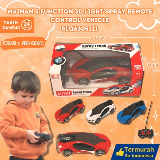 [SLQ6305121] (6506) MAINAN 5FUNCTION 3D LIGHT SPRAY REMOTE CONTROL VEHICLE BX72