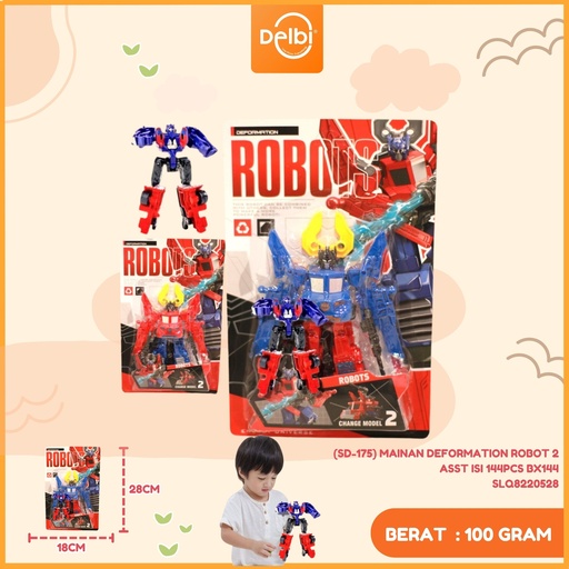 [SLQ8220528] (SD-175) MAINAN DEFORMATION ROBOT 2 ASST ISI 144PCS BX144