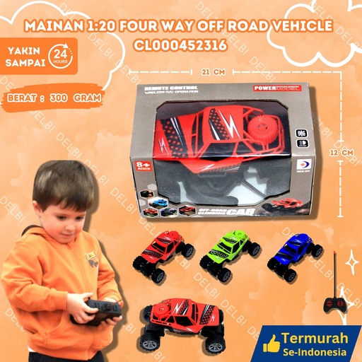 [CL000452316] (RD010-1) MAINAN 120 FOUR WAY OFF ROAD VEHICLE ISI 96PCS mobil remot remote DUS OFFROAD FOURWAY BX96