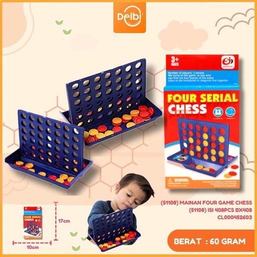 [CL000452603] (S1108) MAINAN FOUR GAME CHESS (51108) ISI 408PCS BX408