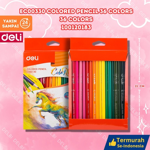 [100120183] EC00330 ColoredPencil 36Colors 36 colors MEWARNAI DELI PENSIL WARNA BX12
