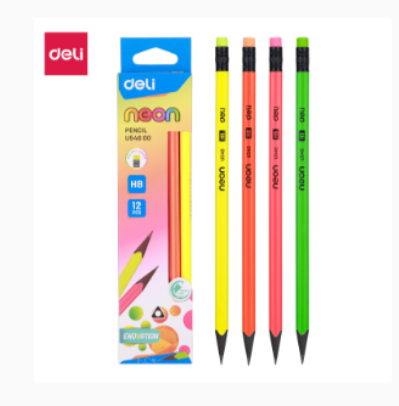[100131675] DELI EU54600 Pencil ASST. HB PENSIL BX240