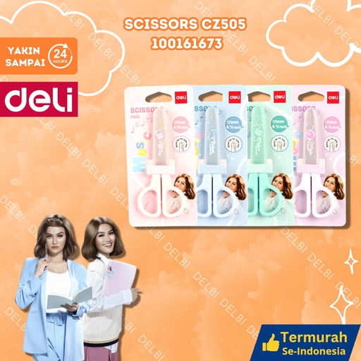 [100161673] CZ505 Scissors ASST. x GUNTING SEKOLAH DELI PEMOTONG KERTAS BX12 BX240