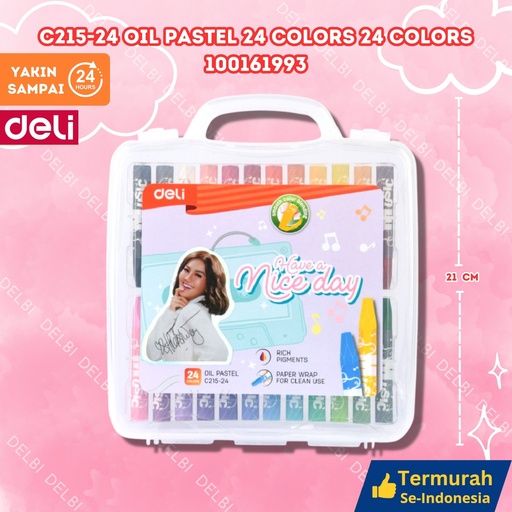 [100161993] DELI C215-24 Oil pastel 24 COLORS BX72 BX12